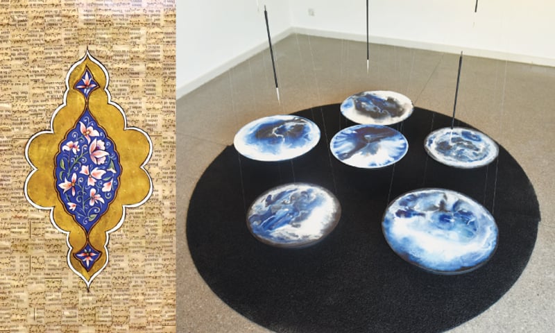 Dance of Dualities - Three of the exhibits on display at the exhibition.—White Star